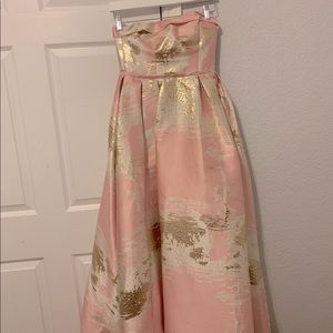Unique but classic styled gown.